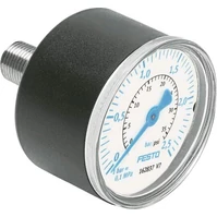 Manométer 50mm 1/4" 0-2,5bar MA-50-2,5-1/4-EN hátsó 162837 (FES)