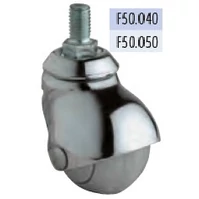 Bútorgörgő F50.040 hátfuratos forgó villa szürke terhelhető: 30kg (BS)