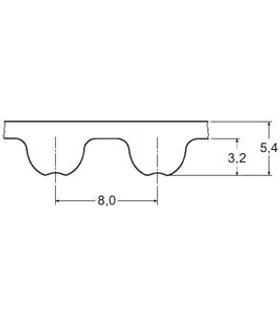 Fogasszíj 3M 522 8mm HTD (OPT)