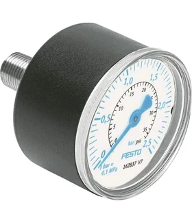 Manométer 50mm 1/4" 0-2,5bar MA-50-2,5-1/4-EN hátsó 162837 (FES)