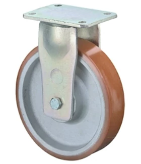 Talpas kerék 125 RR110.C10.125 fix villa barna PU terhelhető: 550kg (BS)