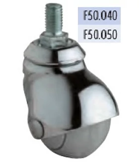 Bútorgörgő F50.040 hátfuratos forgó villa szürke terhelhető: 30kg (BS)